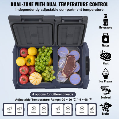 32L dual zone fridge open lid