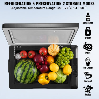 70L single zone fridge open lid