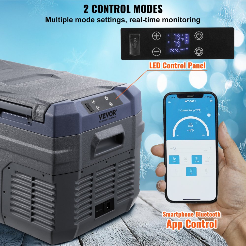 25L dual zone fridge control panel