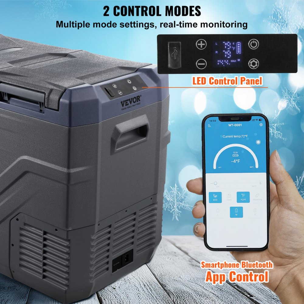 40L dual zone fridge control panel