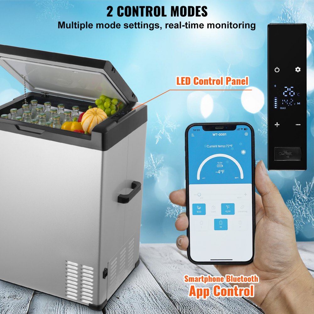 70L single zone fridge control panel
