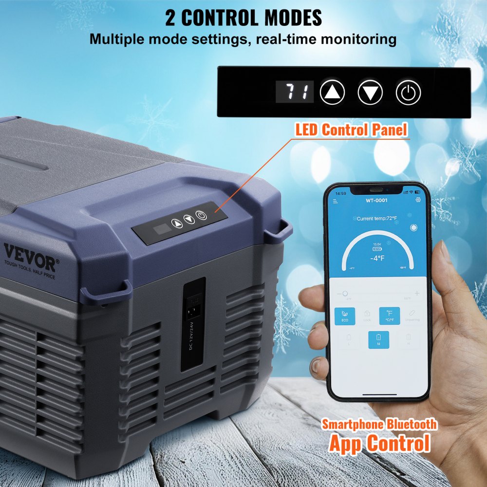 9L mini fridge freezer control panel