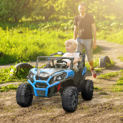 24V 2-Seater Electric Ride-On Car for Kids with Remote Control and 3 Speeds, Ages 3-8 Years, Blue