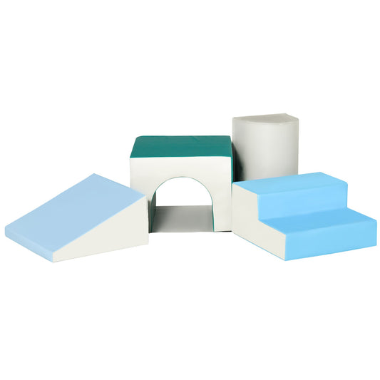 Set of 4 Soft Building Blocks for Children from 1-3 Years, Modular, Multicolor