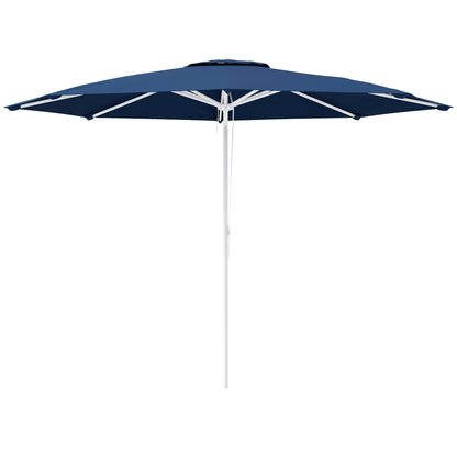 Adjustable Height Garden Umbrella in Metal and Polyester, Ø292x242 cm, Dark Blue