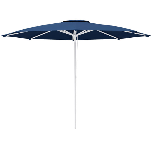 Adjustable Height Garden Umbrella in Metal and Polyester, Ø292x242 cm, Dark Blue