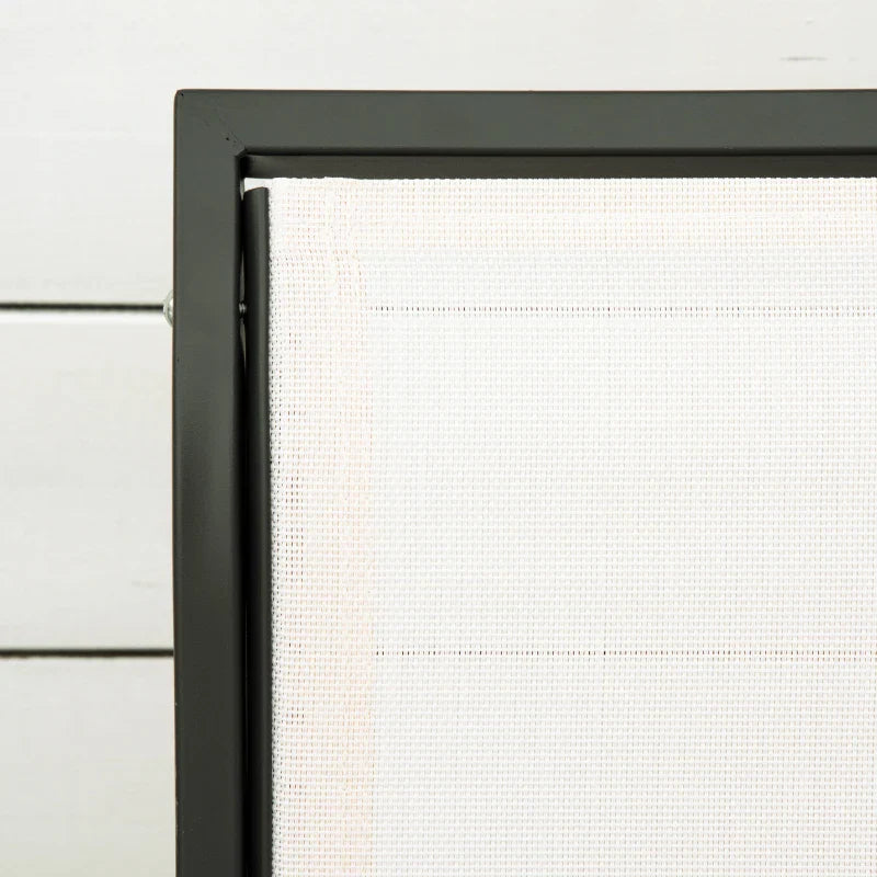 3-Seater Garden Swing Bench in Metal and Breathable Mesh Fabric, 147x70x85cm, Beige