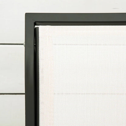 3-Seater Garden Swing Bench in Metal and Breathable Mesh Fabric, 147x70x85cm, Beige