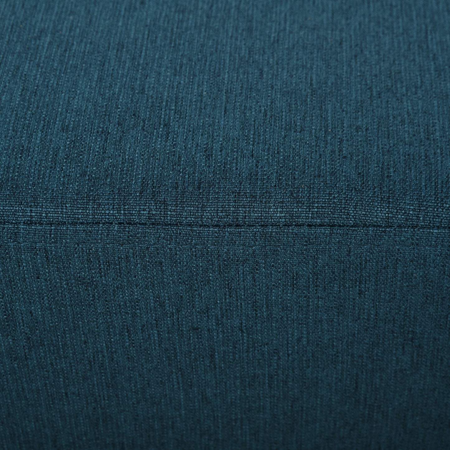 Rectangular Padded Footstool Pouf in Polyester and Plastic, 40x30x24 cm, Dark Blue