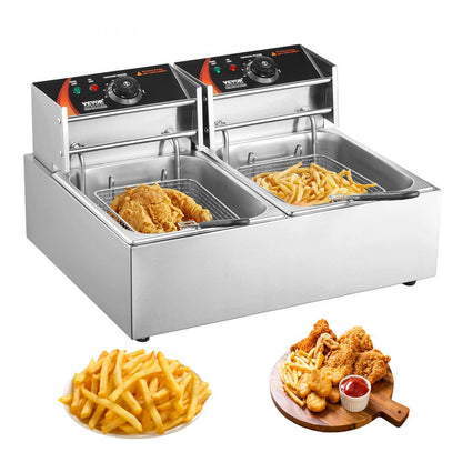 24L dual tank deep fryer main image
