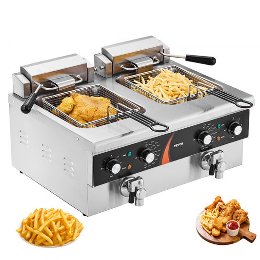 17L dual tank heavy duty deep fryer main image