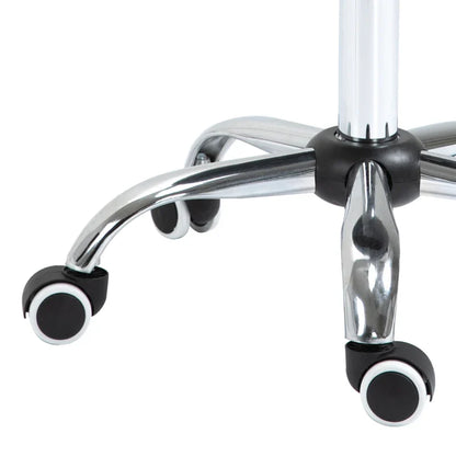 Saddle Stool with Wheels and Adjustable Height for Hairdressing and Tattoo Shops, 52x53x49-61cm Grey