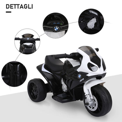 electric motorcycle for children Max. 20kg with BMW license, 6V black and white battery