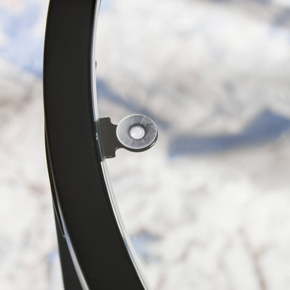 Set of 2 Nesting Glass and Steel Coffee Tables, Ø70 x 47.5 cm and Ø54 x 42.5 cm, Black