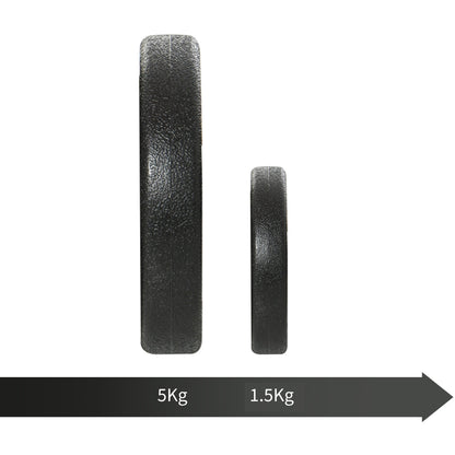 50kg Dumbbell Set (8x5kg, 4x1.5kg), Gym Weights with 12 Discs of 1.5kg, 5kg, 25mm, for Home Training