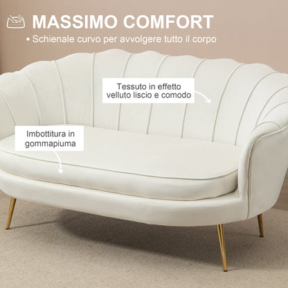 Vintage 2 Seater Sofa Industrial Chic, French Velvet Sofa for Fattening, 130x77x77cm