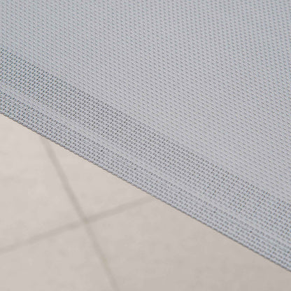 Set 4 Sedie da Giardino Impilabili e Salvaspazio con Braccioli in Metallo e Tessuto a Rete, Grigio