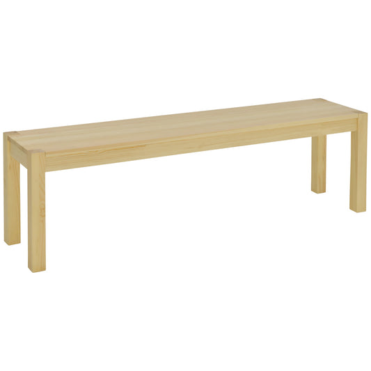 3-Seater Pine Wood Kitchen Bench, 150Lx33x45cm, Wood Color