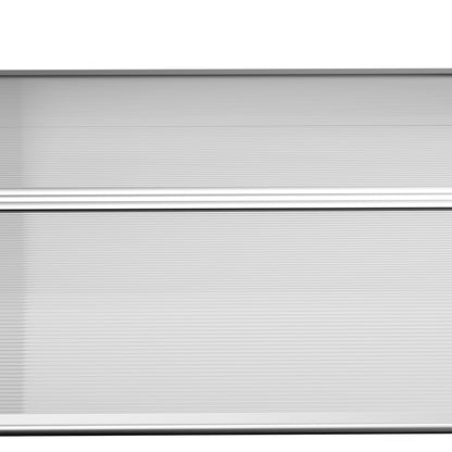 Curved Outdoor Canopy with Screws and Bolts Included, in Polycarbonate, PP and Aluminum, 122x89x24 cm