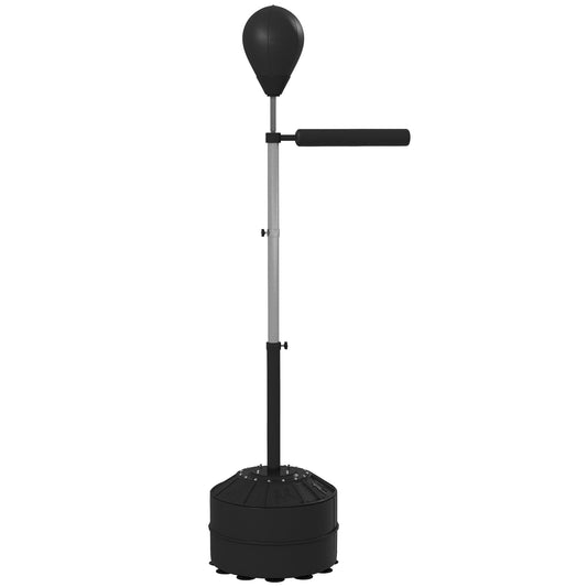 Punching Ball with Rotating Bar for Adults and Adjustable Height 1.6-2m, Black