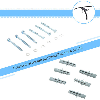 Punching Bag Stand Bracket with Pull Up Bar, 93x47x51cm, Black