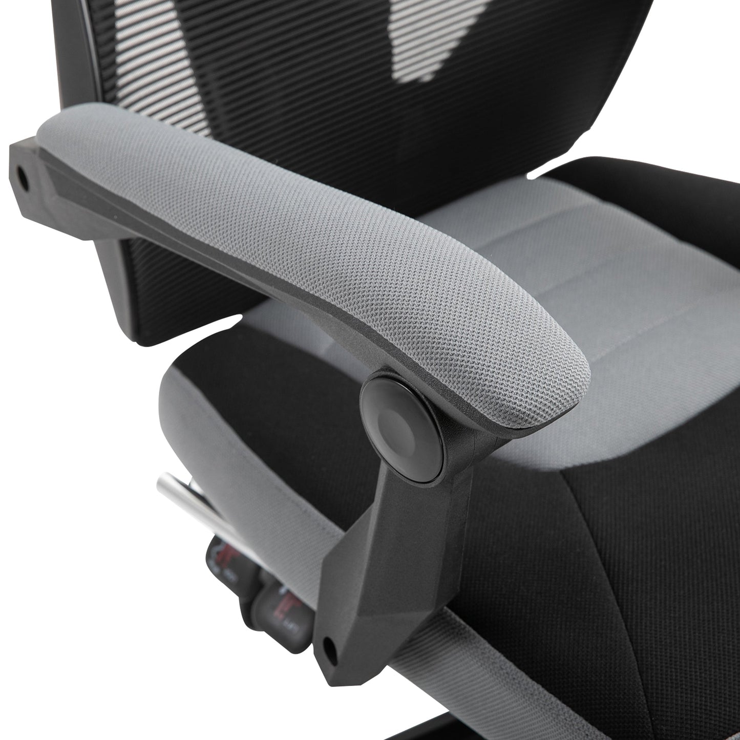 Ergonomic Office Chair with Reclining Backrest, Retractable Footrest, Adjustable Height, Grey