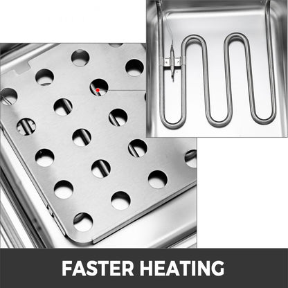 12L double deep fat fryer control panel