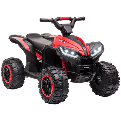 12V Electric Quad Bike for Kids, 2 Speeds, Wide Wheels with Suspension and LED Headlights, Ages 3-5 Years, Yellow