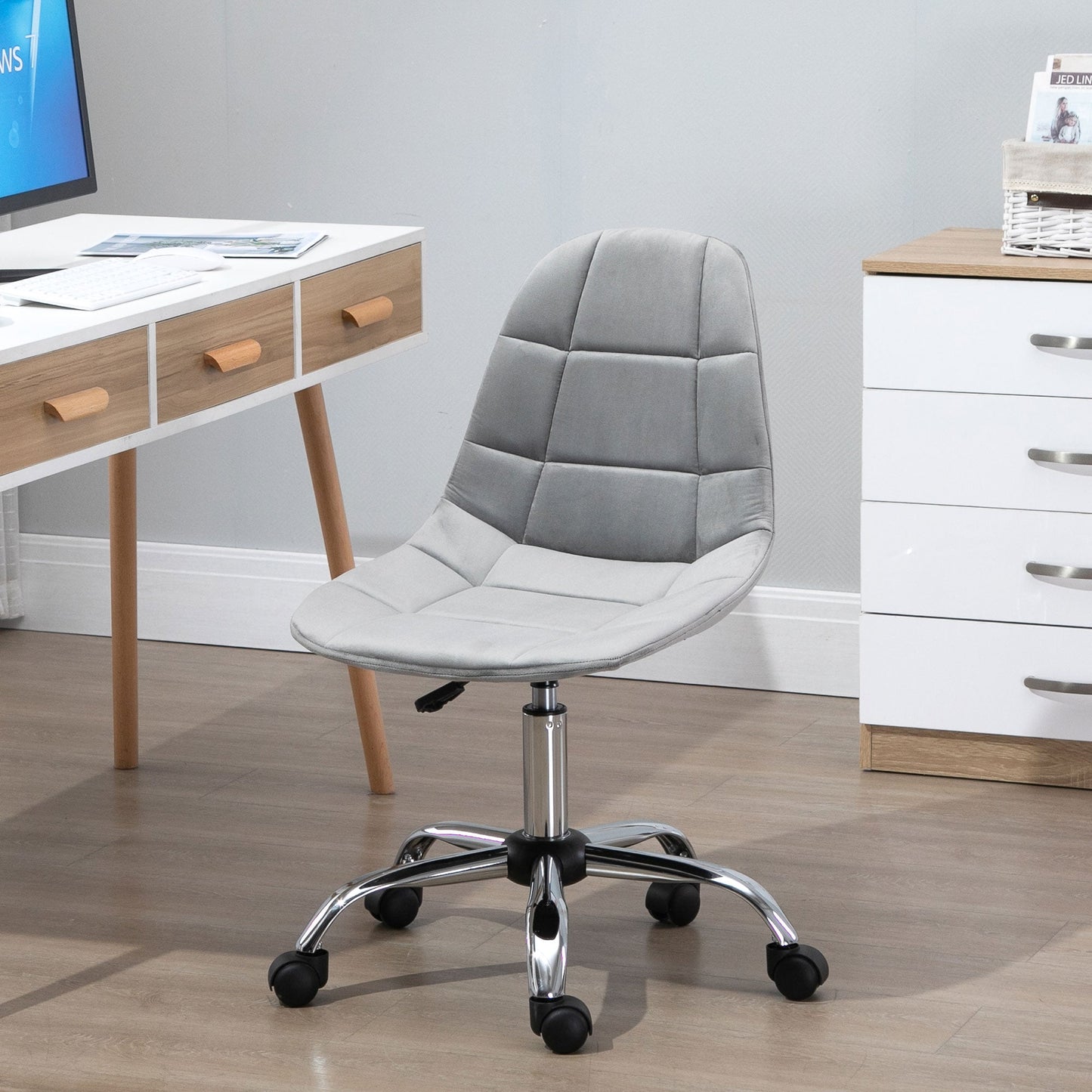 WINTERS | Grey Swivel Chair for Bedroom or Office - Ergonomic Chair