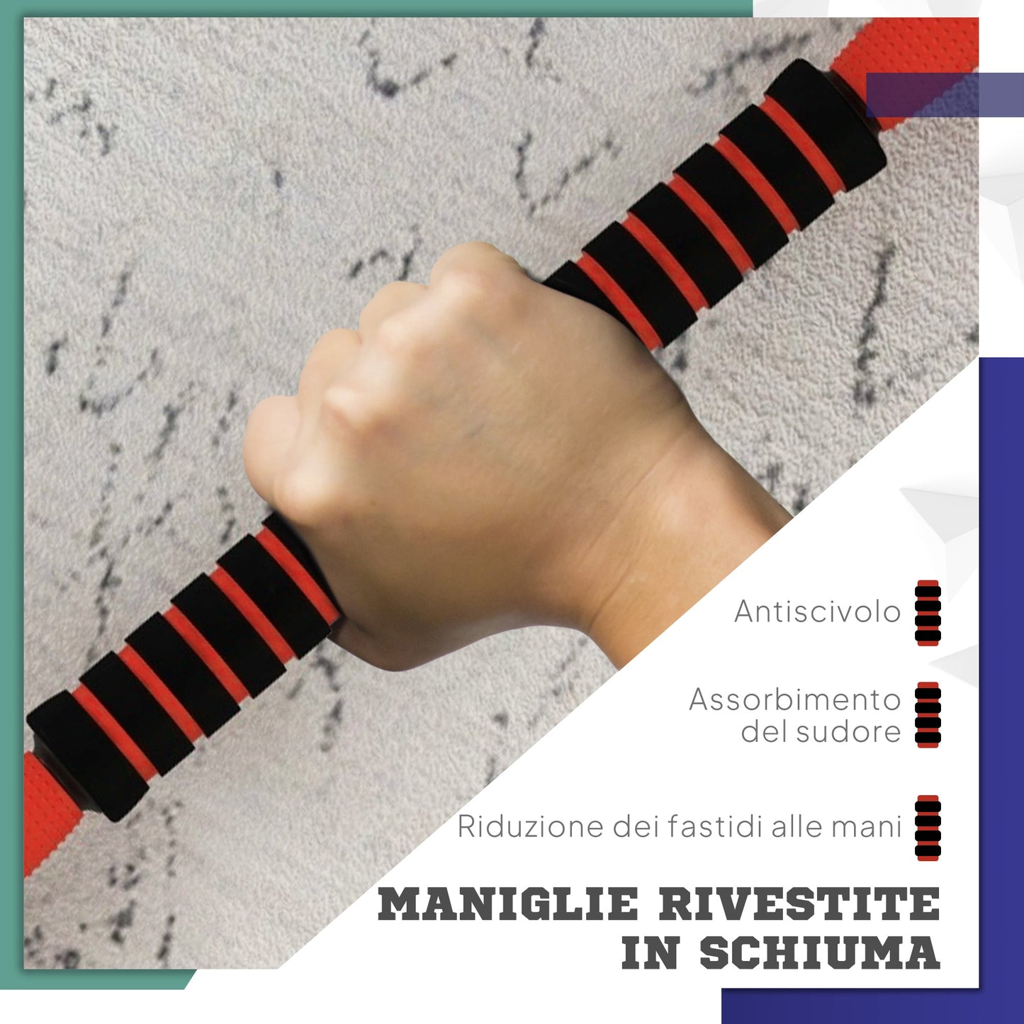 4-in-1 30kg Gym Weight Set, Convertible to Kettlebell, 2 Dumbbells, Barbell and Push-Up Stand, Red