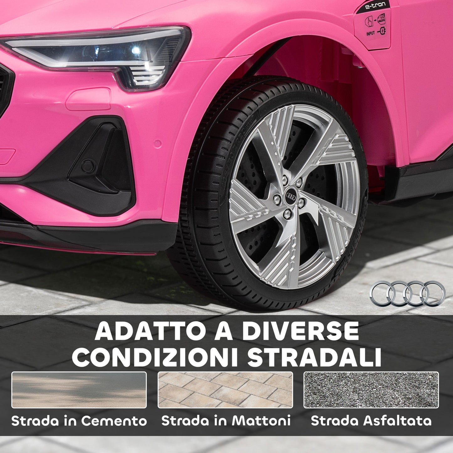 12V Electric Ride-On Toy Car with Remote Control, 3-8km/h Speed, Lights and Music, Ages 3-5 Years, Pink