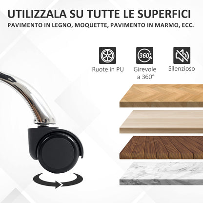 Reclining Office Chair with Pull-Out Footrest, PU Leather, 120 kg Capacity, Black