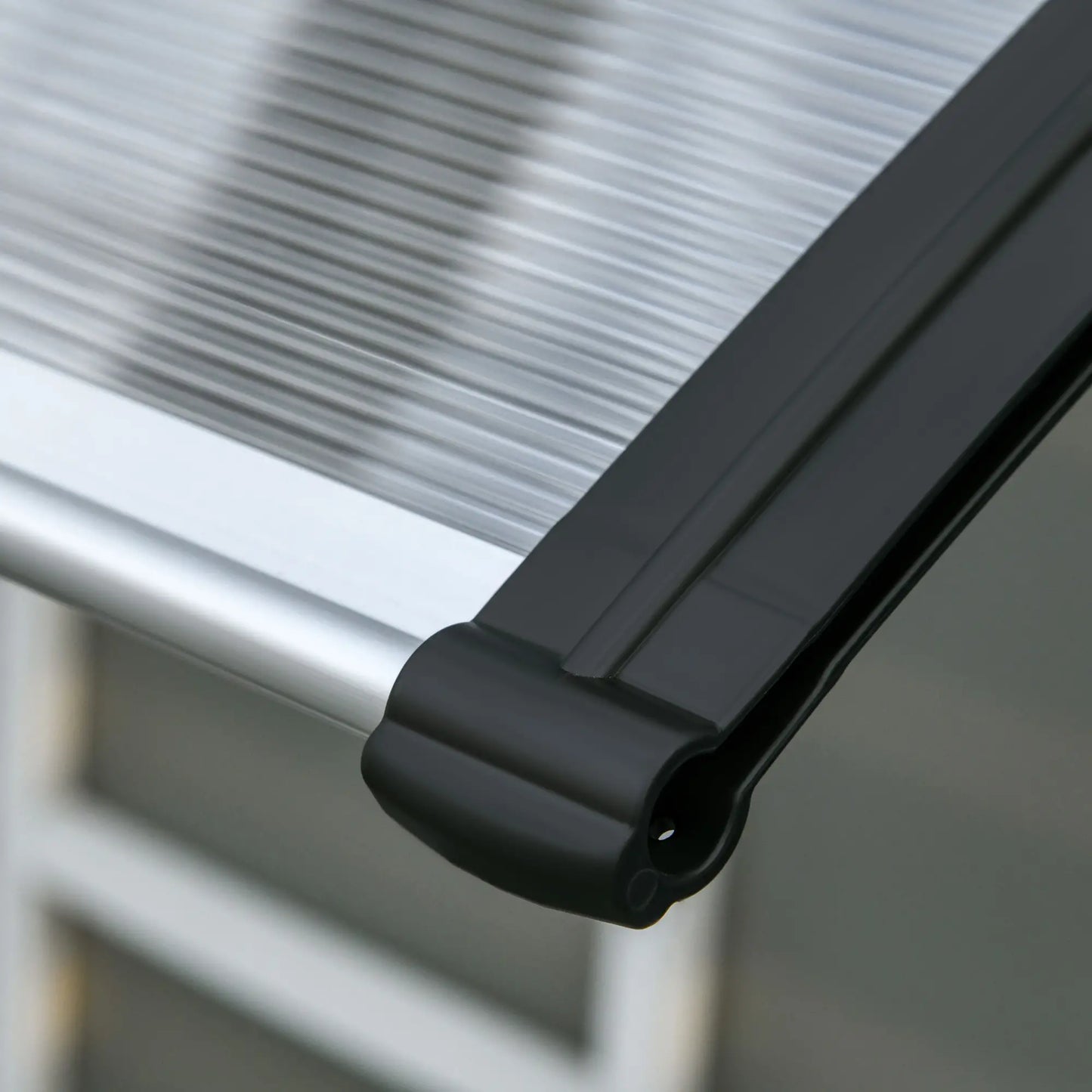 Outdoor Canopy for Windows and Doors, in Polycarbonate and Aluminum, 110x60x18cm - Transparent