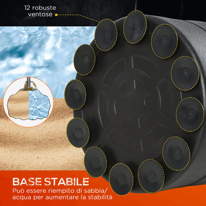 Freestanding Punching Bag, Punching Bag with Base Fillable with Water and Sand, Black