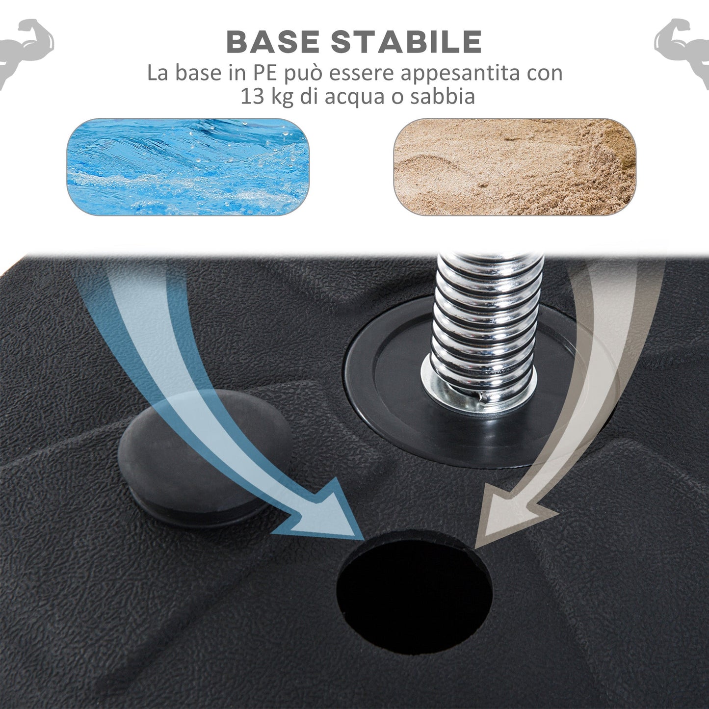 Height Adjustable Floor Punching Ball with Boxing Gloves and Fillable Base, 43x43x126-144 cm, Red