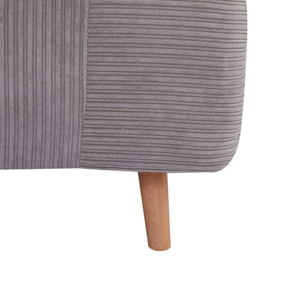 2-in-1 Reclining Sofa Bed with Extra-Large Seat, Velvet Effect, Grey