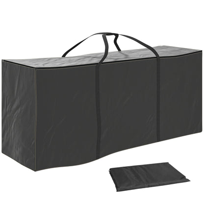 720L Storage Bag with 2 Zippers and Handles, 600D Oxford Fabric, 175x55x75 cm, Black