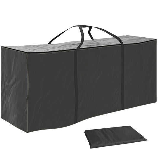 720L Storage Bag with 2 Zippers and Handles, 600D Oxford Fabric, 175x55x75 cm, Black