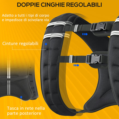 5kg Breathable Weighted Vest with Storage Pocket and Shoulder Straps, Oxford Fabric, 40x35cm, Black