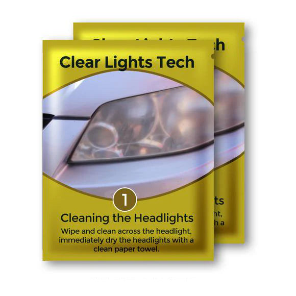 Headlight Restore US Clear Lights Tech Restoration Wipes – 3-Wipe Kit