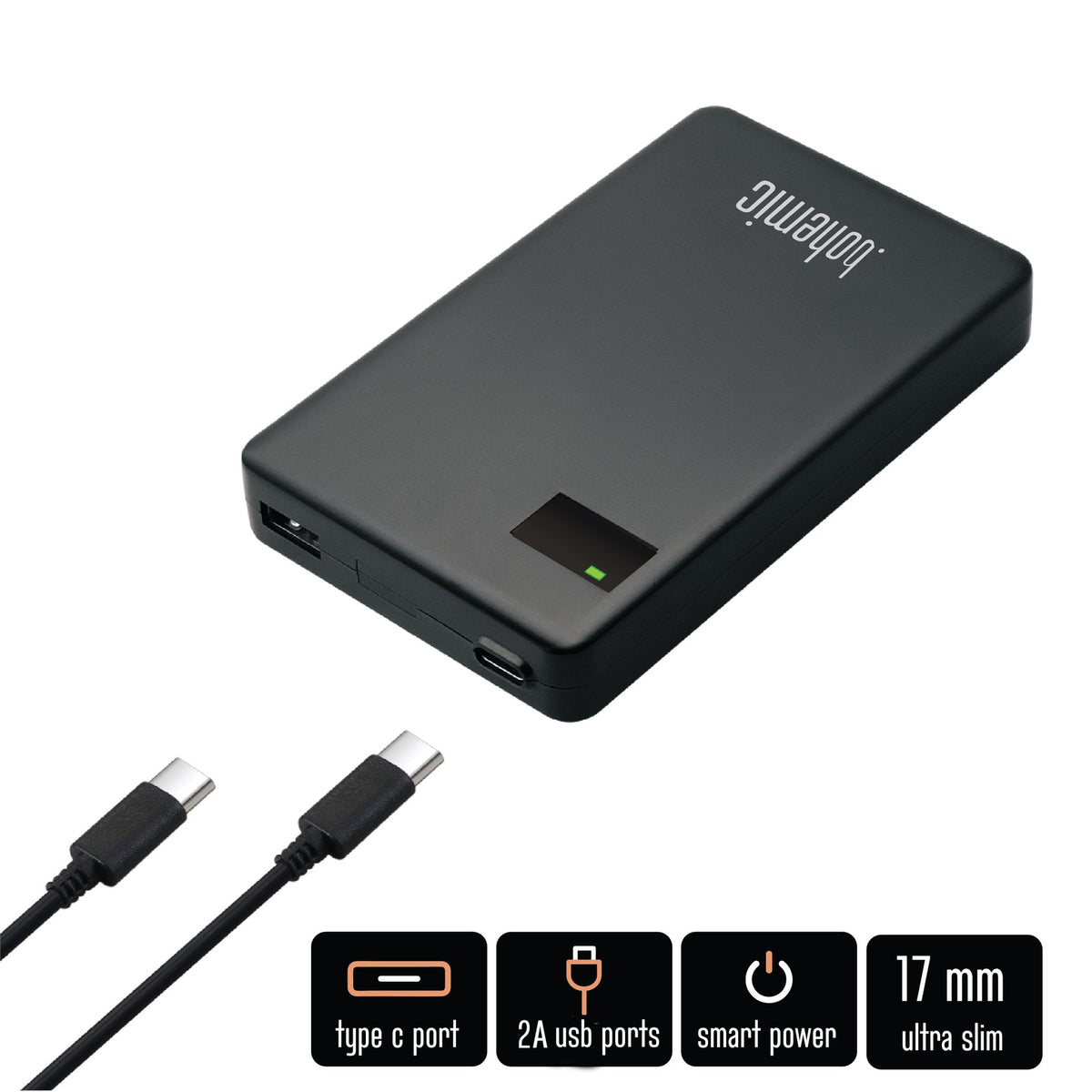 Bohemic BOH7382 Dual-Port USB-C & USB-A Charger – 60W