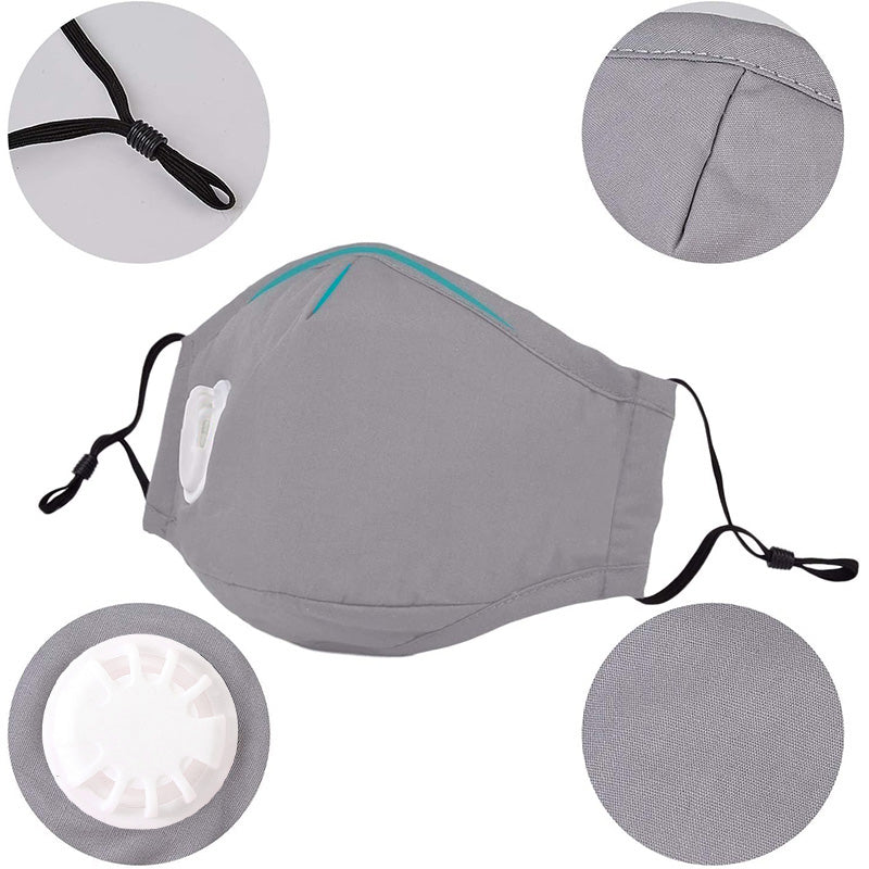 Non-Surgical Face Mask PM2.5M Washable Cotton Mask – 2 Carbon Filters