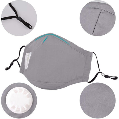 Non-Surgical Face Mask PM2.5M Washable Cotton Mask – 2 Carbon Filters