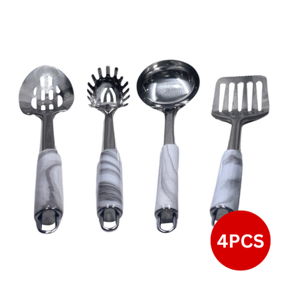 Eisenbach A0019 Kitchen Utensil Set – 4 Pieces, Marble Handles