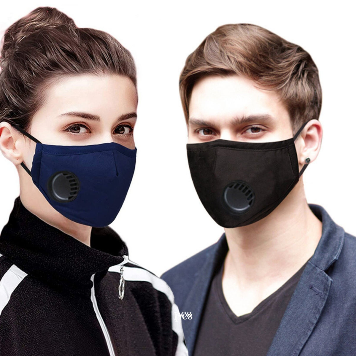 PM2.5 Reusable Cotton Face Mask with 2 Carbon Filters