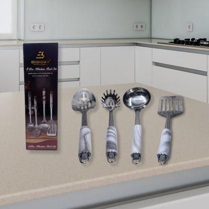 Eisenbach A0019 Kitchen Utensil Set – 4 Pieces, Marble Handles