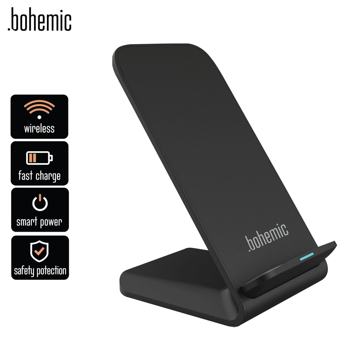 Bohemic BOH7283 Wireless Charging Station – 10W Qi Stand