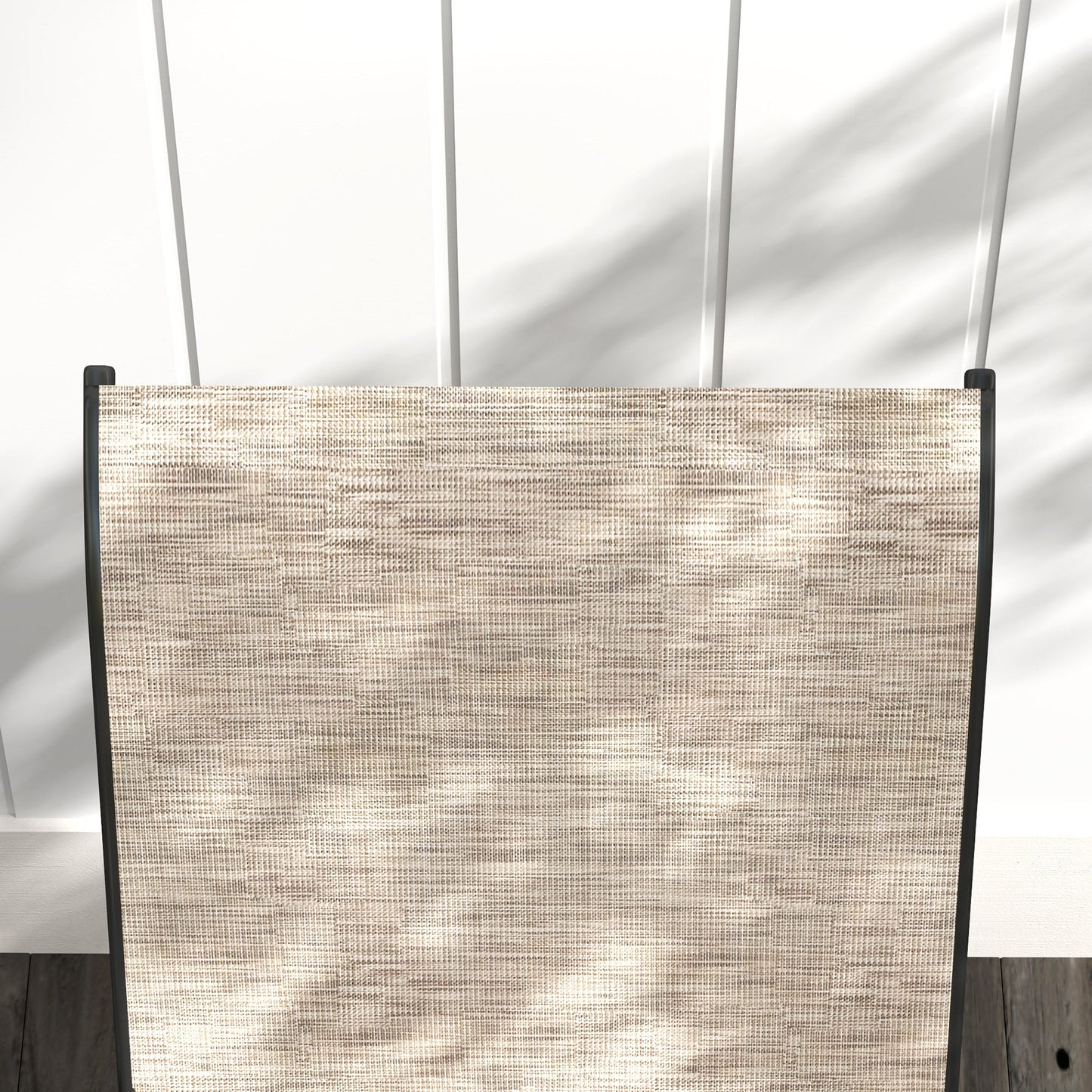 2 Seater Garden Bench with Armrests, High Backrest and Low Central Glass Table, Brown and Black