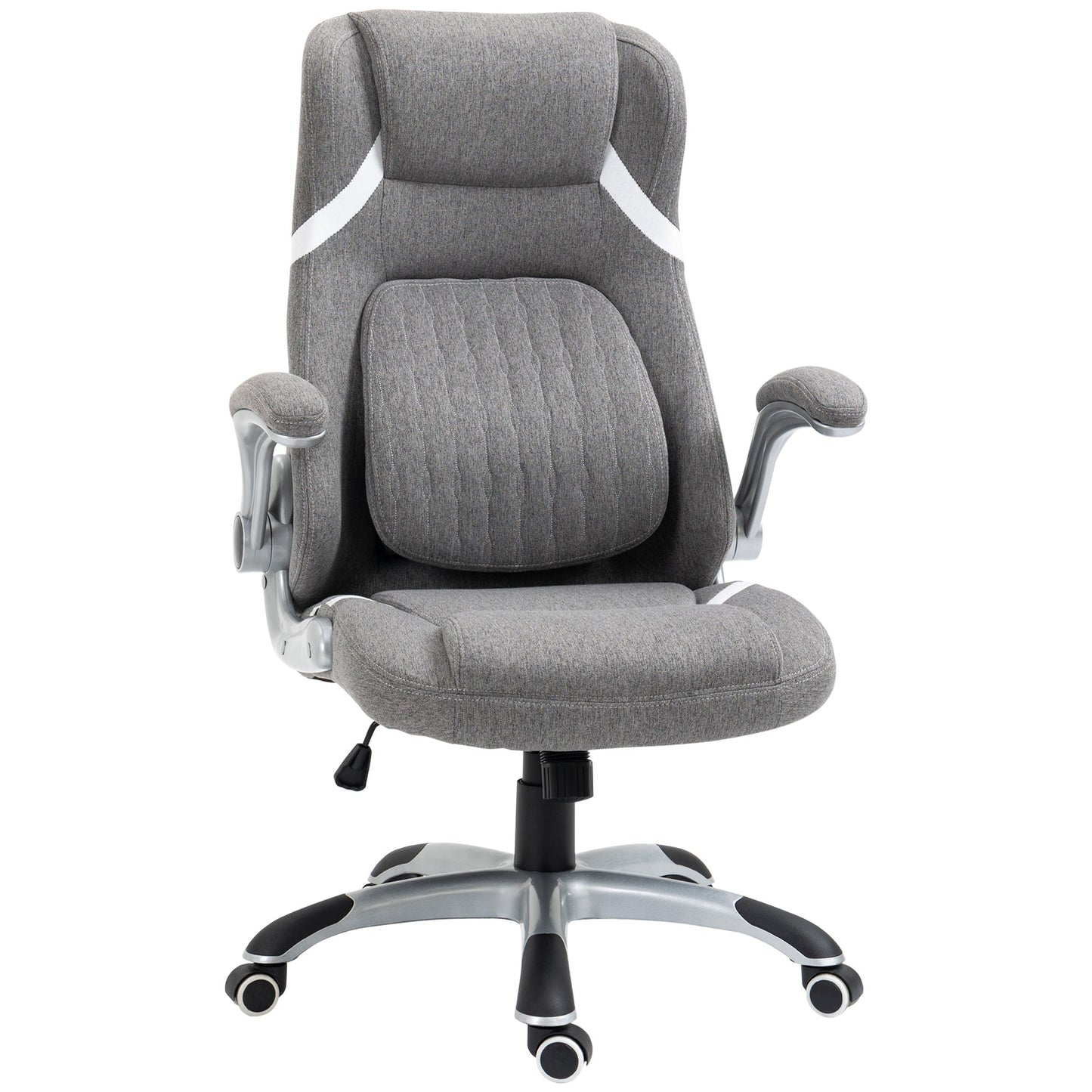 Breathable Fabric and Steel Reclining Office Chair with Adjustable Height, 68x76x109-117 cm