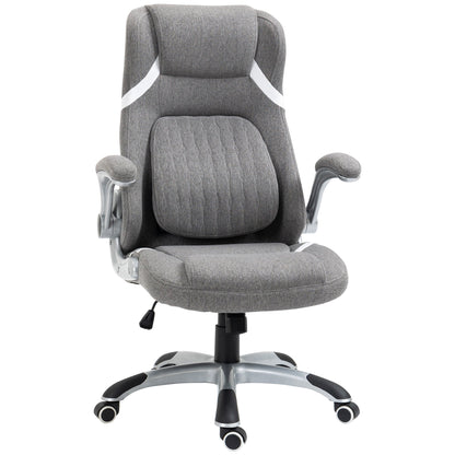 Breathable Fabric and Steel Reclining Office Chair with Adjustable Height, 68x76x109-117 cm